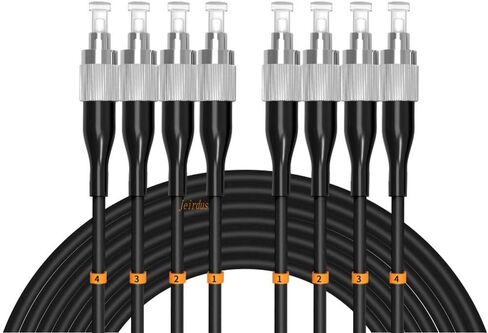 60Meters 196ft LC to LC 4 Core Outdoor Armored Fiber Optic Cable Jumper Patch Cord Optical 9/125 Singlemode LC-LC in Kuwait