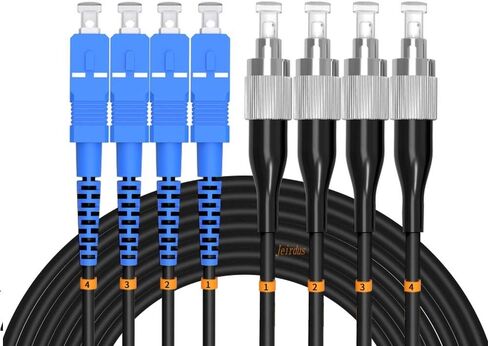 60Meters 196ft LC to LC 4 Core Outdoor Armored Fiber Optic Cable Jumper Patch Cord Optical 9/125 Singlemode LC-LC in Kuwait
