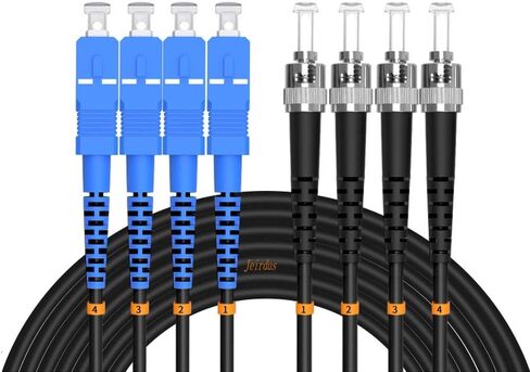 60Meters 196ft LC to LC 4 Core Outdoor Armored Fiber Optic Cable Jumper Patch Cord Optical 9/125 Singlemode LC-LC in Kuwait
