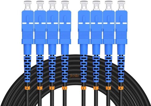 60Meters 196ft LC to LC 4 Core Outdoor Armored Fiber Optic Cable Jumper Patch Cord Optical 9/125 Singlemode LC-LC in Kuwait