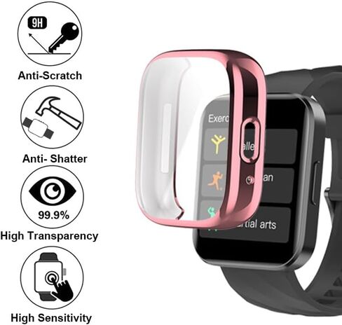 Watch Cases Compatible with RUIMEN D1 1.85" Smart Watch, TPU Case with Screen Protector, Protecting Watch Body & Screen in Saudi Arabia