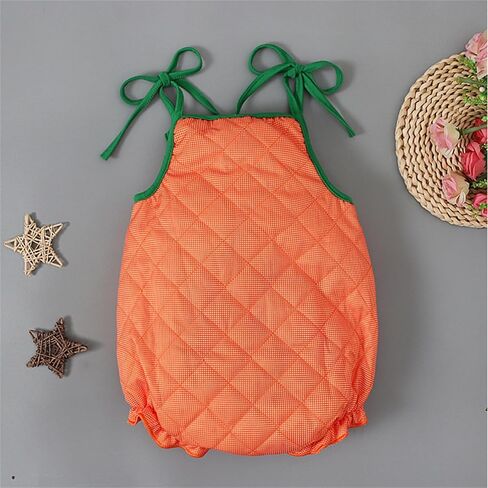 Noubeau Toddler Baby Boy Girl Halloween Clothes Pumpkin Sleeveless Romper Bodysuit One Piece Halloween Outfit in Saudi Arabia