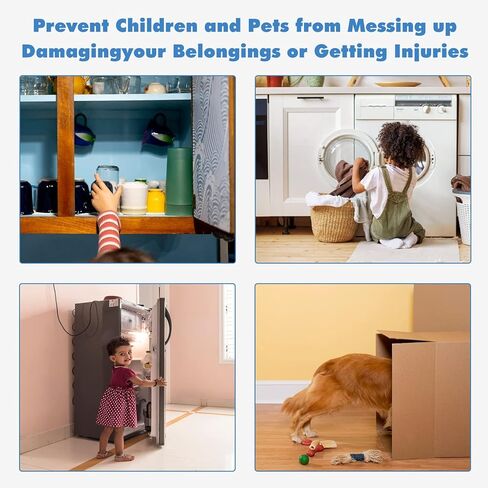 8 قطع أقفال خزانة منزلقة، أقفال خزانة مقاومة للأطفال بدون قصد، خزانة حماية للأطفال على شكل حرف U مع قفل أمان للأطفال قابل للتعديل، مزلاج مقاوم للأطفال لمقبض المقبض على خزانة باب تخزين المطبخ in Kuwait