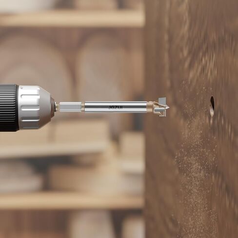 5Pcs Drill Bit Set for Woodworking, Various Sizes, Carbide Tipped Wood Hole Saw Auger Opener, Hole Opener Hinge Hole Cutter for Woodworking, Plastic, Plywood Products (5 Bit Set) in Kuwait