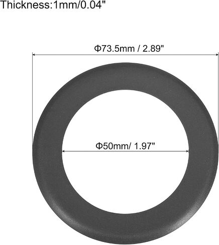 uxcell Air Compressor Compression Piston Ring, Universal Air Compressor Replacement Part 73mm OD 56mm ID 1mm Thickness, Black in Saudi Arabia