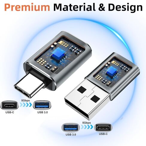 محول Herfair USB إلى USB C 4 حزم محول شاحن USB من النوع C أنثى إلى USB ذكر / محول USB أنثى إلى USB-C ذكر لهاتف iPhone 15 Plus/Pro Max، iWatch S8/S9، AirPods، محول USB إلى USB C OTG ( أسود) in Kuwait