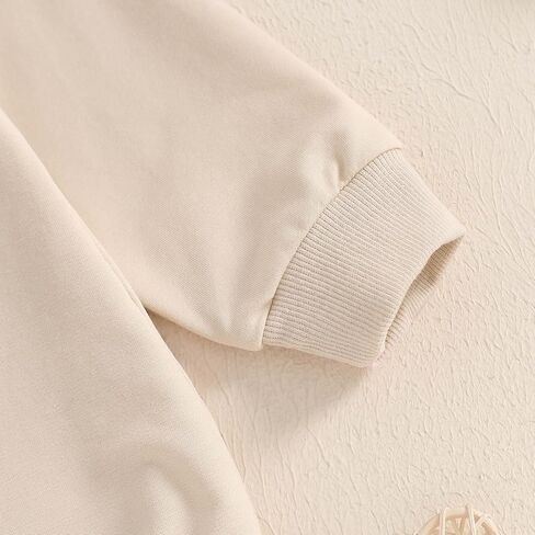 TheFound Newborn Baby Girl Boy Football Outfit Rugby Embroidered Long Sleeve Oversized Jumpsuit Romper Infant Baby Clothes in Saudi Arabia