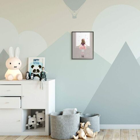 Stupell Industries Little Ballerina Dancer Girl Butterfly Pink Purple، صممها Ziwei Li Wall Art، 24x30، قماش in Saudi Arabia