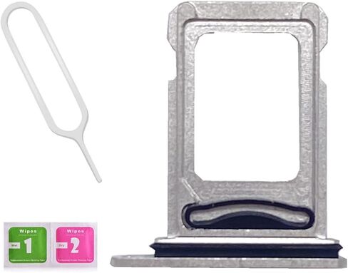 Dual SIM Card Tray Slot Holder Replacement for iPhone 14 Pro 6.1 inch/14 Pro Max 6.7 inch with Waterproof Rubber Ring and Sim Card Tray Open Eject Pin (Space Gray) in Saudi Arabia