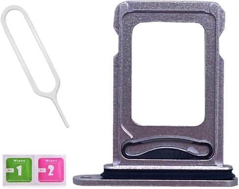 Dual SIM Card Tray Slot Holder Replacement for iPhone 14 Pro 6.1 inch/14 Pro Max 6.7 inch with Waterproof Rubber Ring and Sim Card Tray Open Eject Pin (Space Gray) in Saudi Arabia