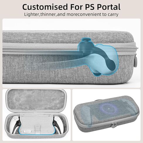 حقيبة حمل OZZYA لمشغل Playstation Portal Remote Player، حافظة مصممة لبوابة PS مع شبكة تخزين ملحقة، تحمي مقابض الإبهام من الضغط، حقيبة حمل صلبة للسفر، أسود in Saudi Arabia