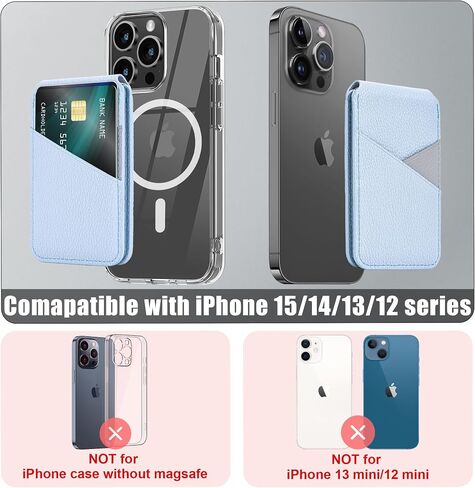 Arae Magnetic Phone Wallet, Compatible with MagSafe Wallet, for Apple iPhone 16/15/14/13/12 Series, Adjustable Stand with 4 Card Holder,RFID Blocking, PU Leather,Black in Saudi Arabia