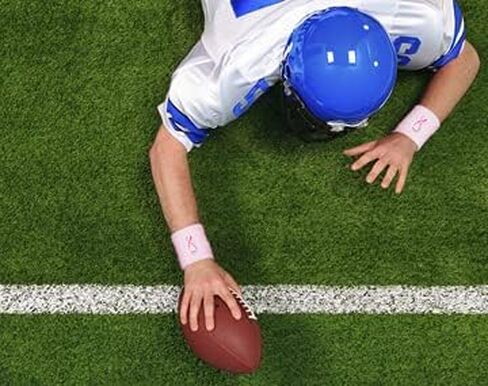 Breast Cancer Awareness Sport Headband, Armband and Wristband for Breast Cancer Awareness- Perfect for Sports Teams, High School, College, Pee Wee and Cheerleading in Saudi Arabia