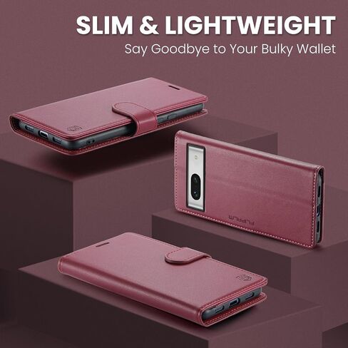 for Google Pixel 8a Wallet Case with RFID Blocking Credit Card Holder, PU Leather Folio Flip Kickstand Protective Shockproof Cover Women Men for Google Pixel 8a Phone case (Purple) in Kuwait