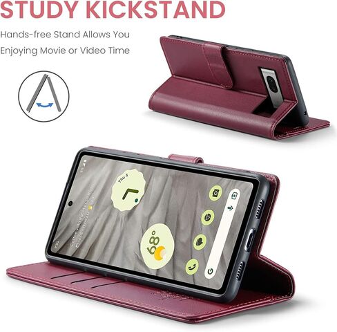 for Google Pixel 8a Wallet Case with RFID Blocking Credit Card Holder, PU Leather Folio Flip Kickstand Protective Shockproof Cover Women Men for Google Pixel 8a Phone case (Purple) in Kuwait