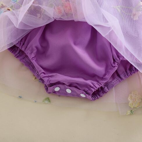 Newborn Infant Baby Girls Clothes Flower Butterfly Embroidery Sleeveless Romper Tulle Mesh Dress Toddler Bodysuit in Saudi Arabia