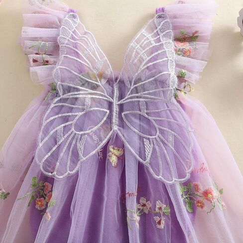Newborn Infant Baby Girls Clothes Flower Butterfly Embroidery Sleeveless Romper Tulle Mesh Dress Toddler Bodysuit in Saudi Arabia