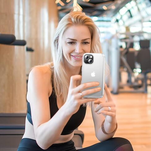 جراب SPIDERCASE لهاتف iPhone 14/iPhone 15، [حماية من السقوط من الدرجة العسكرية بطول 15 قدمًا] [غير قابل للانزلاق] عبوتين [واقيات شاشة من الزجاج المقسى + واقيات عدسة الكاميرا] جراب مقاوم للصدمات شديد التحمل، شفاف غير لامع in Kuwait