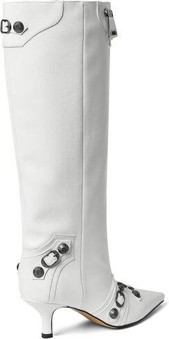 Oiamenne Knee High Boots for Women Wide Calf Boots Pointed Toe Tall Boots Kitten Heel Boots Womens Fall Winter Boots for Party Gifts Dress in Kuwait