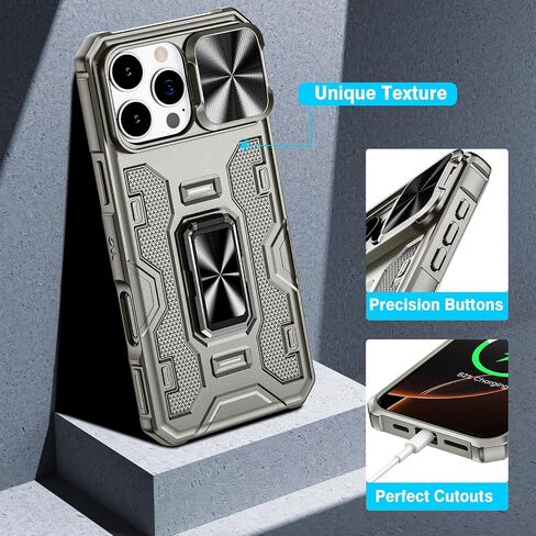 VEGO for iPhone 16 Pro Max Case with Belt Clip Holster and Kickstand Black in Saudi Arabia
