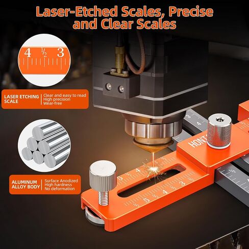 Enhanced Model Cabinet Hardware Jig,Adjustable Cabinet Handle Template Tool for Knobs,Handles and Pulls,Drawer Hardware Jig for Drawer Cabinet Installation,High Precise Woodworking Drill Guide in Saudi Arabia