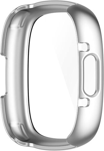واقي شاشة Chofit لـ Fitbit Sense 2/Versa 4 مع حافظة واقية تعمل باللمس من الزجاج المقوى عالي الدقة، غطاء صلب من البولي كربونات مع مصد تغطية كاملة للساعة الذكية Sense 2/Versa 4 (ذهبي وردي وفضي) in Saudi Arabia