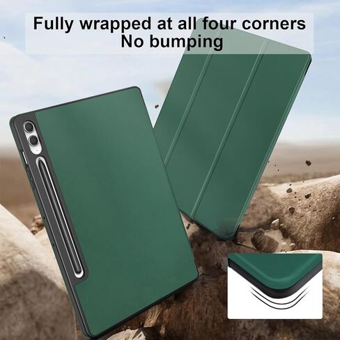 حافظة SSS·GRGB لجهاز سامسونج جالاكسي تاب S9+/ S9 FE Plus 5G 2023 مقاس 12.4 بوصة SM-X810/X816B/X818U مع حامل قلم S، غطاء تابلت واقٍ بحامل رفيع قابل للطي، استيقاظ/غفو تلقائي، عرض متعدد الزوايا، أسود in Kuwait
