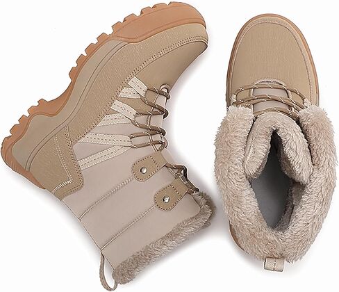 Women's Winter Snow Boots Waterproof | Warm, Anti Slip, Non Slip, Fur Lined, Comfortable, Ski, Insulation, Snowproof, Durability, Thick Sole in Kuwait