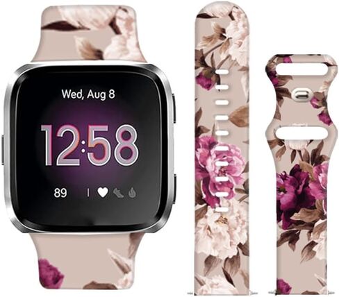 Watch Bands Compatible for Versa 2/ Versa/Versa Lite Bands for Women Men, Soft Silicone Cute Fadeless Sport Strap Replacement for Versa SE Lite in Saudi Arabia