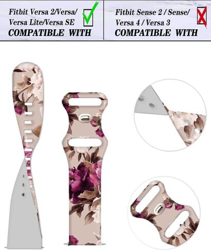 Watch Bands Compatible for Versa 2/ Versa/Versa Lite Bands for Women Men, Soft Silicone Cute Fadeless Sport Strap Replacement for Versa SE Lite in Saudi Arabia