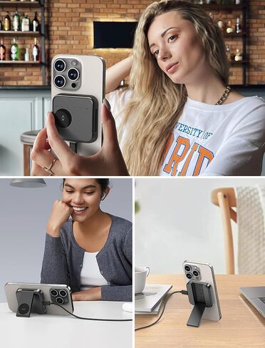 MOKPR Magnetic 3 in 1 Wireless Stand Charger, Adjustable Wireless Charging Station, Mag-Safe Charger Compatible for iPhone 16 15/14/13/12 Series and AirPods 3/2/Pro 2/Pro & Apple Watch, No Adapter in Saudi Arabia