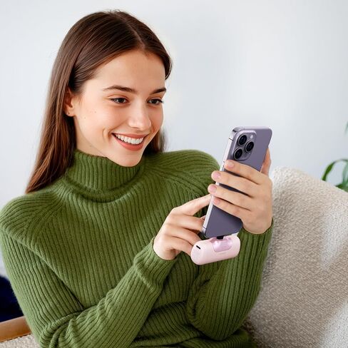 شاحن محمول iWALK بقدرة 5500 مللي أمبير في الساعة من الجيل التالي من بنك الطاقة الصغير بقدرة 22.5 وات لشحن سريع وبطارية USB-C شاحن هاتف محمول لهاتف iPhone 16 16 Plus 16 Pro 16 Pro Max iPad وSamsung Galaxy S24 S23 Android، أسود in Kuwait