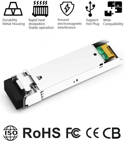 1000BASE-BX BiDi SFP Optical Transceiver Module Compatible with HPE J9143B-20 1310nm-TX/1490nm-RX 20km DOM Simplex LC SMF in Saudi Arabia