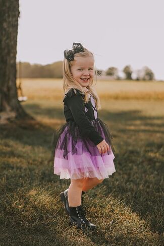 Toddler Little Girl Halloween Tulle Dress Ruffle Long Sleeve Pumpkin Princess Party Tutu Dress Fall Winter Outfits Clothes in Saudi Arabia