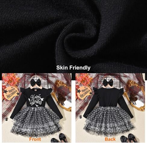 فستان للفتيات الصغيرات للهالوين من التول مكشكش وأكمام طويلة على شكل يقطين لحفلات الأميرات، فستان توتو للخريف والشتاء، ملابس ملابس in Kuwait