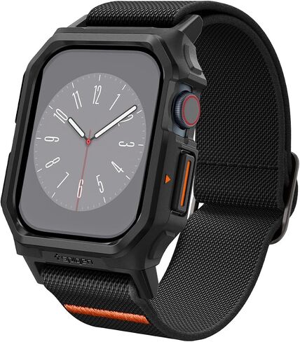 Spigen Lite Fit Pro Designed for Apple Watch Series 10 46mm Case with Band Durable TPU Case with Lightweight Fabric Band (2024) - Matte Black in Kuwait