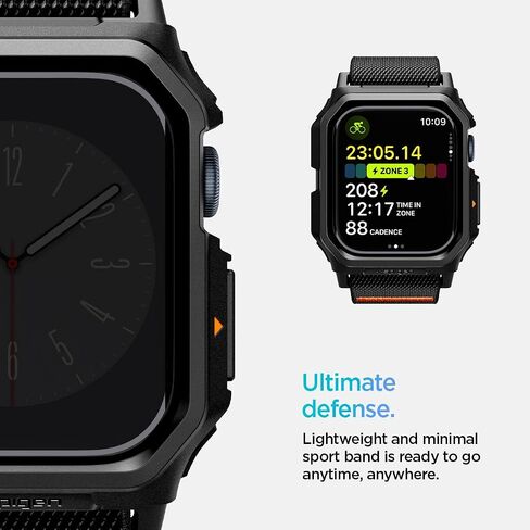 Spigen Lite Fit Pro Designed for Apple Watch Series 10 46mm Case with Band Durable TPU Case with Lightweight Fabric Band (2024) - Matte Black in Kuwait