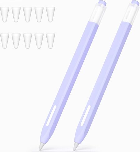 2 Pack Pencil Case Compatible with Apple Pencil Pro/Apple Pencil 2nd Generation Case,Non-Slip Silicone Case,Compatible withMagnetic chargingand DoubleClick.(Sky Blue, Dark Green) in Kuwait