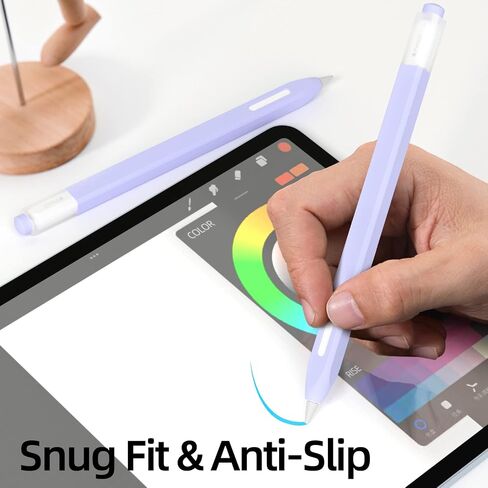 2 Pack Pencil Case Compatible with Apple Pencil Pro/Apple Pencil 2nd Generation Case,Non-Slip Silicone Case,Compatible withMagnetic chargingand DoubleClick.(Sky Blue, Dark Green) in Kuwait