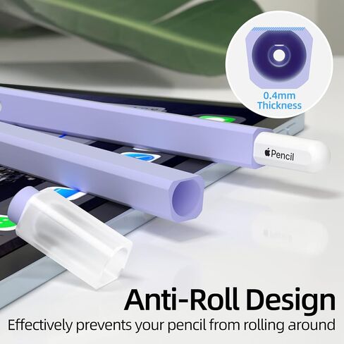 2 Pack Pencil Case Compatible with Apple Pencil Pro/Apple Pencil 2nd Generation Case,Non-Slip Silicone Case,Compatible withMagnetic chargingand DoubleClick.(Sky Blue, Dark Green) in Kuwait