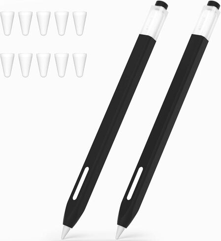 2 Pack Pencil Case Compatible with Apple Pencil Pro/Apple Pencil 2nd Generation Case,Non-Slip Silicone Case,Compatible withMagnetic chargingand DoubleClick.(Sky Blue, Dark Green) in Kuwait