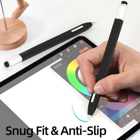 2 Pack Pencil Case Compatible with Apple Pencil Pro/Apple Pencil 2nd Generation Case,Non-Slip Silicone Case,Compatible withMagnetic chargingand DoubleClick.(Sky Blue, Dark Green) in Kuwait