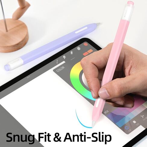 2 علبة مقلمة متوافقة مع Apple Pencil Pro/Apple Pencil الجيل الثاني، حافظة سيليكون مضادة للانزلاق، متوافقة مع الشحن المغناطيسي وDoubleClick. (أزرق سماوي، أخضر داكن) in Saudi Arabia