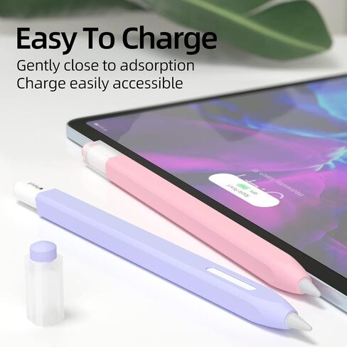 2 علبة مقلمة متوافقة مع Apple Pencil Pro/Apple Pencil الجيل الثاني، حافظة سيليكون مضادة للانزلاق، متوافقة مع الشحن المغناطيسي وDoubleClick. (أزرق سماوي، أخضر داكن) in Saudi Arabia