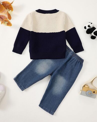 NZRVAWS ملابس الطفل الصبي الحيوان طباعة سترة جان بانت طفل صبي الزي لطيف 6-24 أشهر 2T 3T طفل رضيع الملابس مجموعة in Kuwait