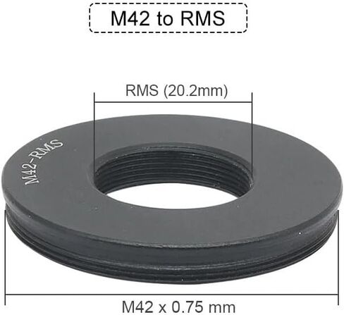 Microscope Adapter Microscope Objective Lens Adapter Ring M42 to RMS, M42 to C-Mount RMS Thread/C Mount Lens to M42x0.75mm Interface Ring Adapter (Size : M42 to C) in Saudi Arabia