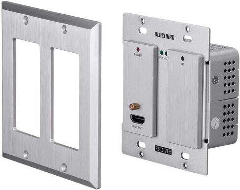 Monoprice Blackbird 4K HDBaseT Wall Plate Scaler Transmitter, 2 Gang, Decora, HDMI, VGA, PoC, Bi-Directional RS232 in Saudi Arabia