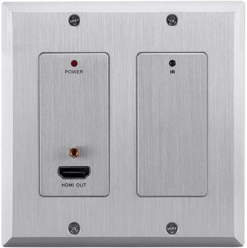 Monoprice Blackbird 4K HDBaseT Wall Plate Scaler Transmitter, 2 Gang, Decora, HDMI, VGA, PoC, Bi-Directional RS232 in Saudi Arabia