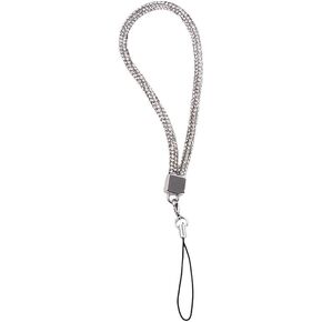 Silver Cellphone Chain Car key chain Fashion Phone Wrist Chain Rhinestone Mobile Phone Strap Pendant Short Phone Charm Cell Phone Charms Anti-Lost Lanyard Décor