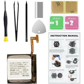 Replacement Battery for Galaxy Watch 4 (40mm) & Galaxy Watch 4 Classic (42mm), EB-BR880ABY Battery for Watch 4 40mm SM-R860 & Watch 4 Classic 42mm SM-R880, with Repair Tools & Instruction